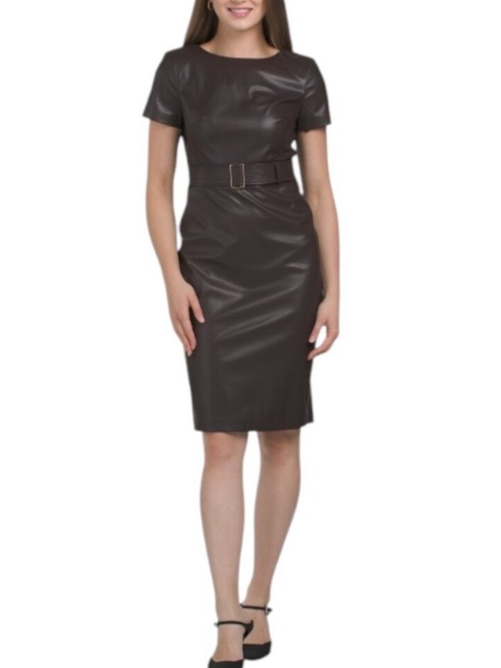 calvin klein brown leather dress | Dresses | Calvin Klein Faux Belted Sheath navy blue nautical dress SCH007817_Y_XL Size:XXl As one of the